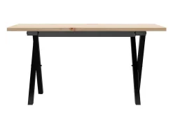 Mesa De Centro|vidaxl Mesa de centro estrutura em X 80x50x40 cm pinho e aço Natural claro