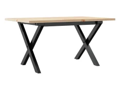 Mesa De Centro|vidaxl Mesa de centro estrutura em X 80x50x40 cm pinho e aço Natural claro