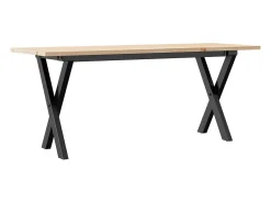 Mesa de centro estrutura em X 110x40x45cm pinho e ferro fundido PT608245^ Mesa De Centro