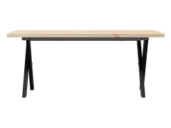 Mesa de centro estrutura em X 110x40x45,5cm pinho/ferro fundido PT137442^ Mesa De Centro