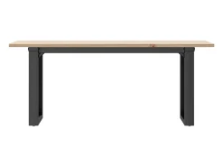 Mesa De Centro| Mesa de centro estrutura em O 110x40x45cm pinho e ferro fundido PT872151 Castanho