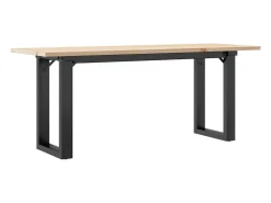 Mesa De Centro| Mesa de centro estrutura em O 110x40x45cm pinho e ferro fundido PT872151 Castanho