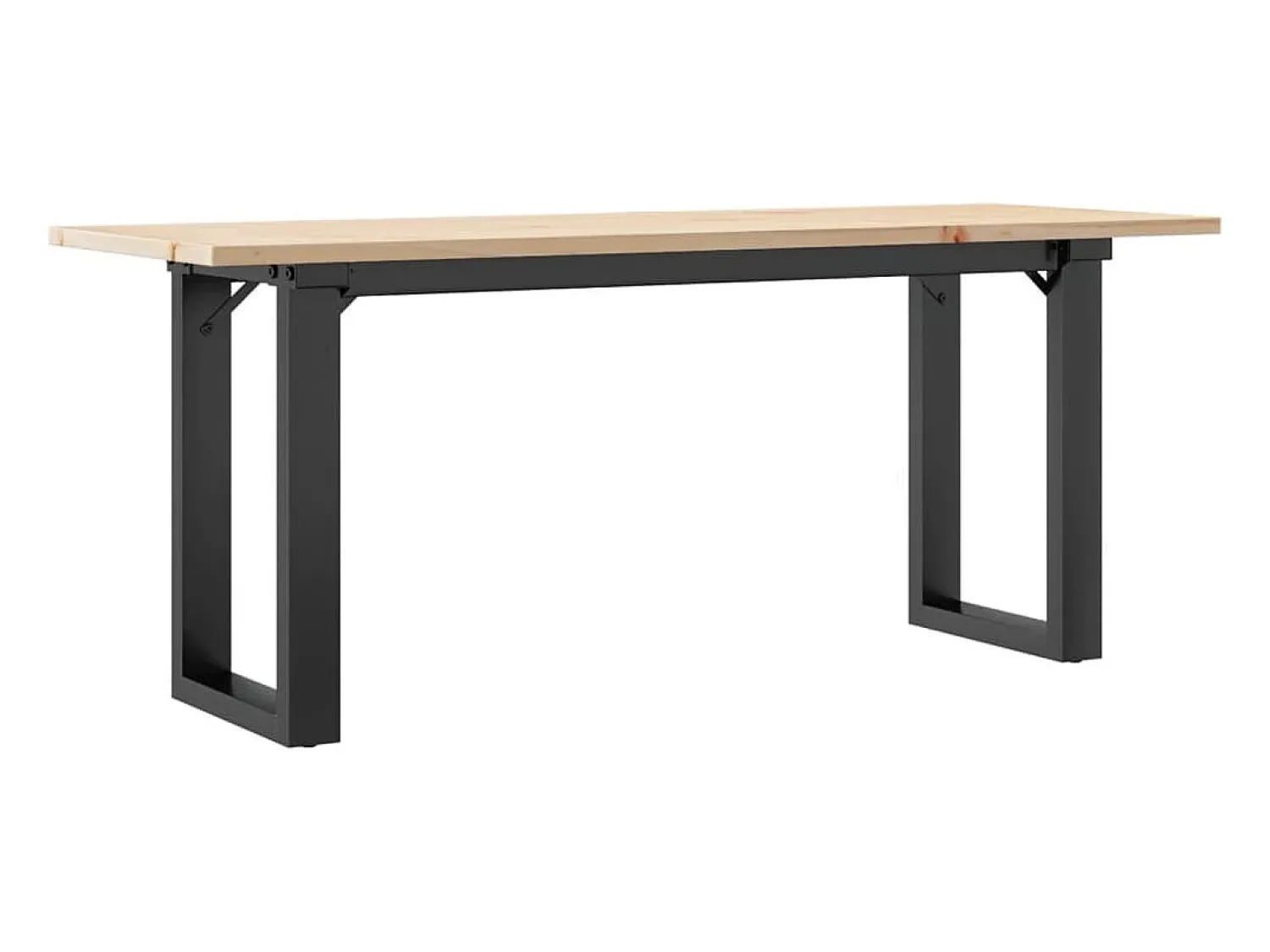 Mesa De Centro| Mesa de centro estrutura em O 110x40x45cm pinho e ferro fundido PT872151 Castanho