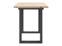 Mesa De Centro| Mesa de centro estrutura em O 110x40x45cm pinho e ferro fundido PT872151 Castanho