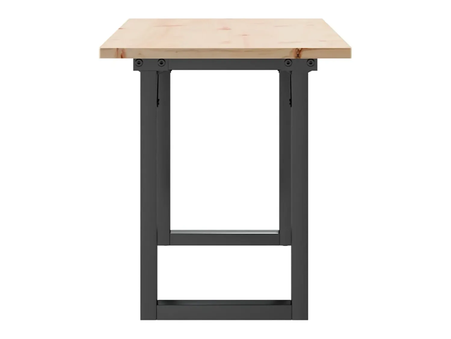 Mesa De Centro| Mesa de centro estrutura em O 110x40x45cm pinho e ferro fundido PT872151 Castanho