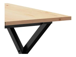 vidaxl Mesa de centro estrutura em X 60x60x40 cm pinho e aço^ Mesa De Centro