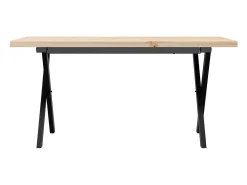 Clearance vidaxl Mesa de centro estrutura em X 90x40x45,5 cm pinho/aço Castanho