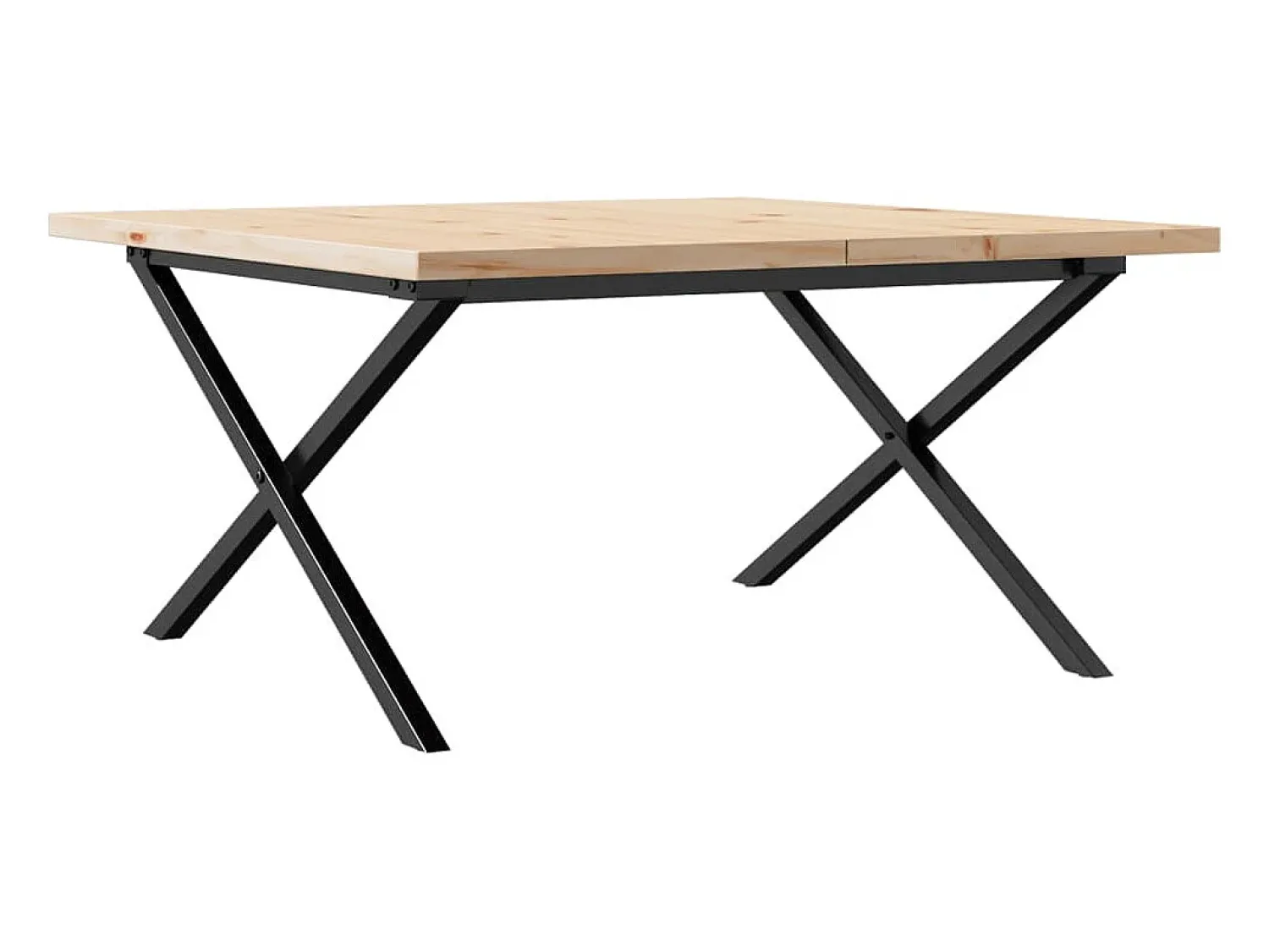 vidaxl Mesa de centro estrutura em X 80x80x45,5 cm pinho/aço^ Mesa De Centro