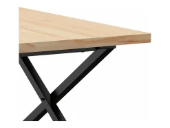 vidaxl Mesa de centro estrutura em X 80x80x45,5 cm pinho/aço^ Mesa De Centro
