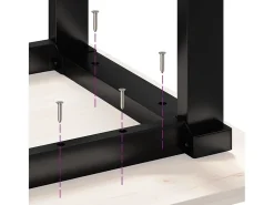 vidaxl Mesa de centro estrutura em O 90x40x45 cm pinho e aço Castanho