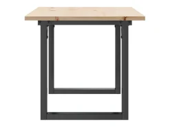 vidaxl Mesa de centro estrutura em O 90x40x45 cm pinho e aço Castanho