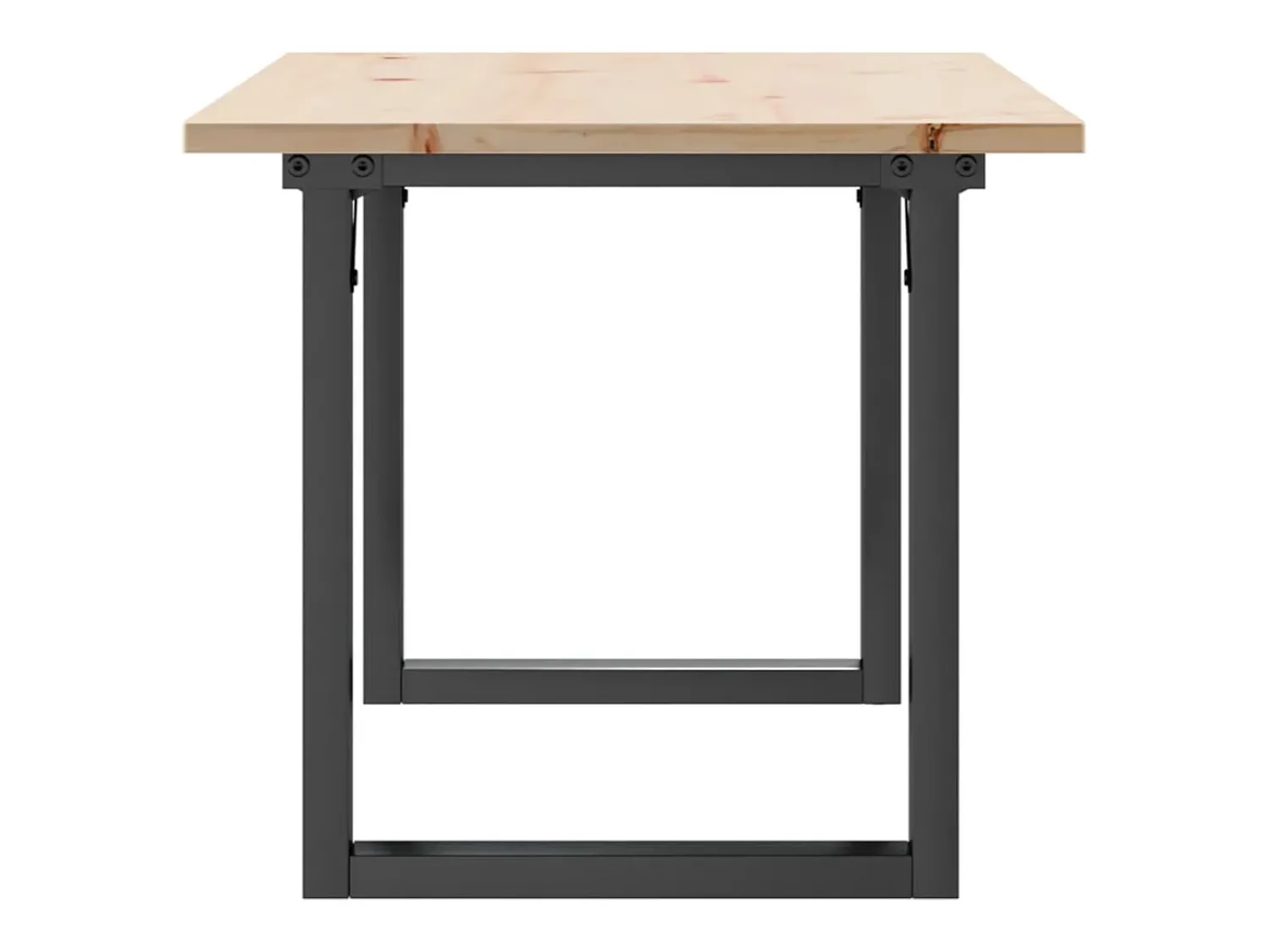 vidaxl Mesa de centro estrutura em O 90x40x45 cm pinho e aço Castanho