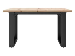 Mesa De Centro| Mesa de centro estrutura em O 60x60x40 cm pinho e ferro fundido PT721386 Castanho