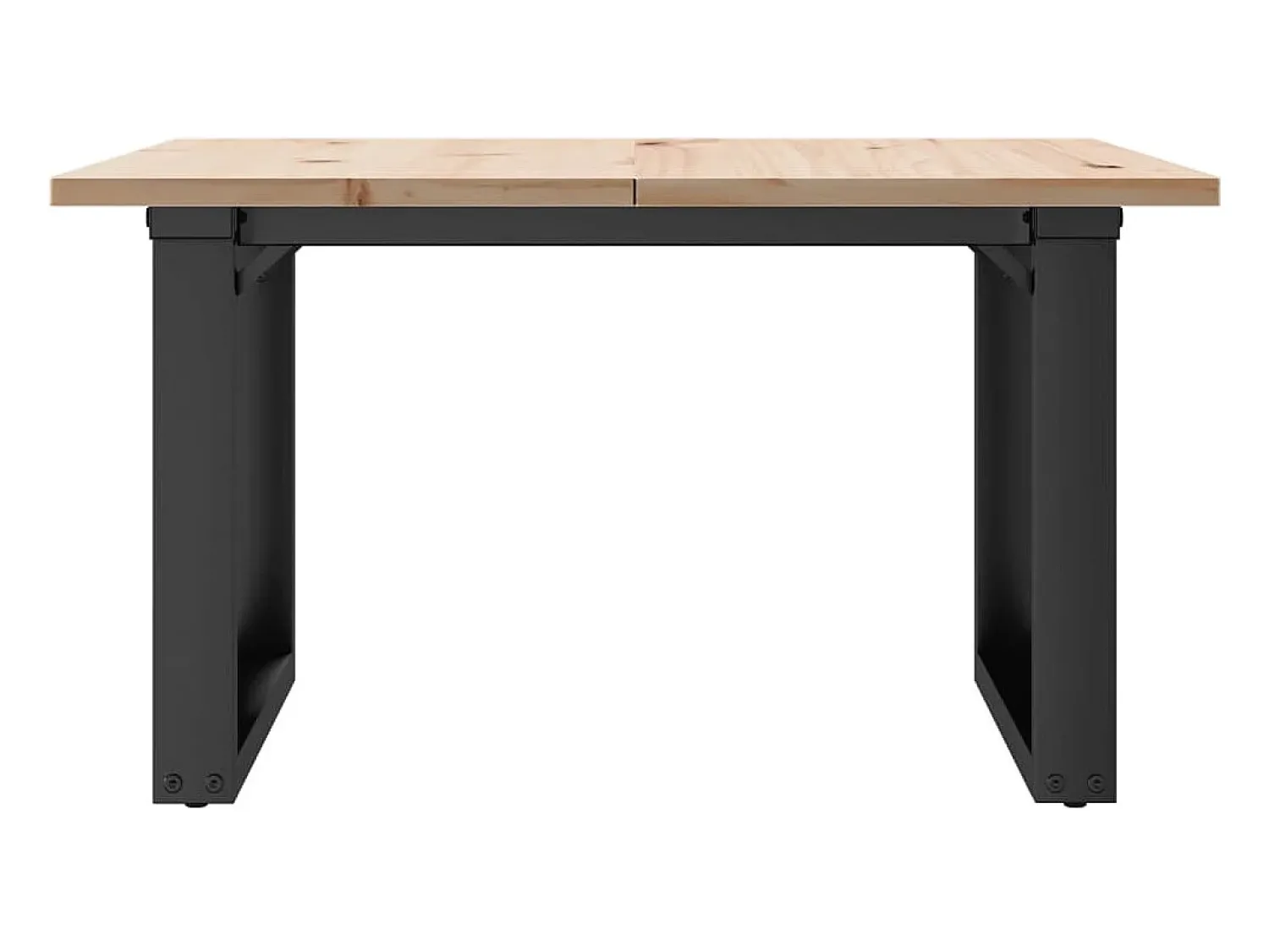 Mesa De Centro| Mesa de centro estrutura em O 60x60x40 cm pinho e ferro fundido PT721386 Castanho