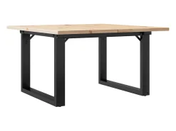 Mesa De Centro| Mesa de centro estrutura em O 60x60x40 cm pinho e ferro fundido PT721386 Castanho