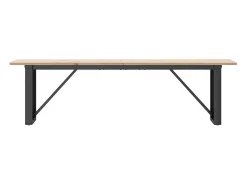 Mesa De Centro* Mesa de centro estrutura em O 160x40x45cm pinho e ferro fundido PT830652 Castanho