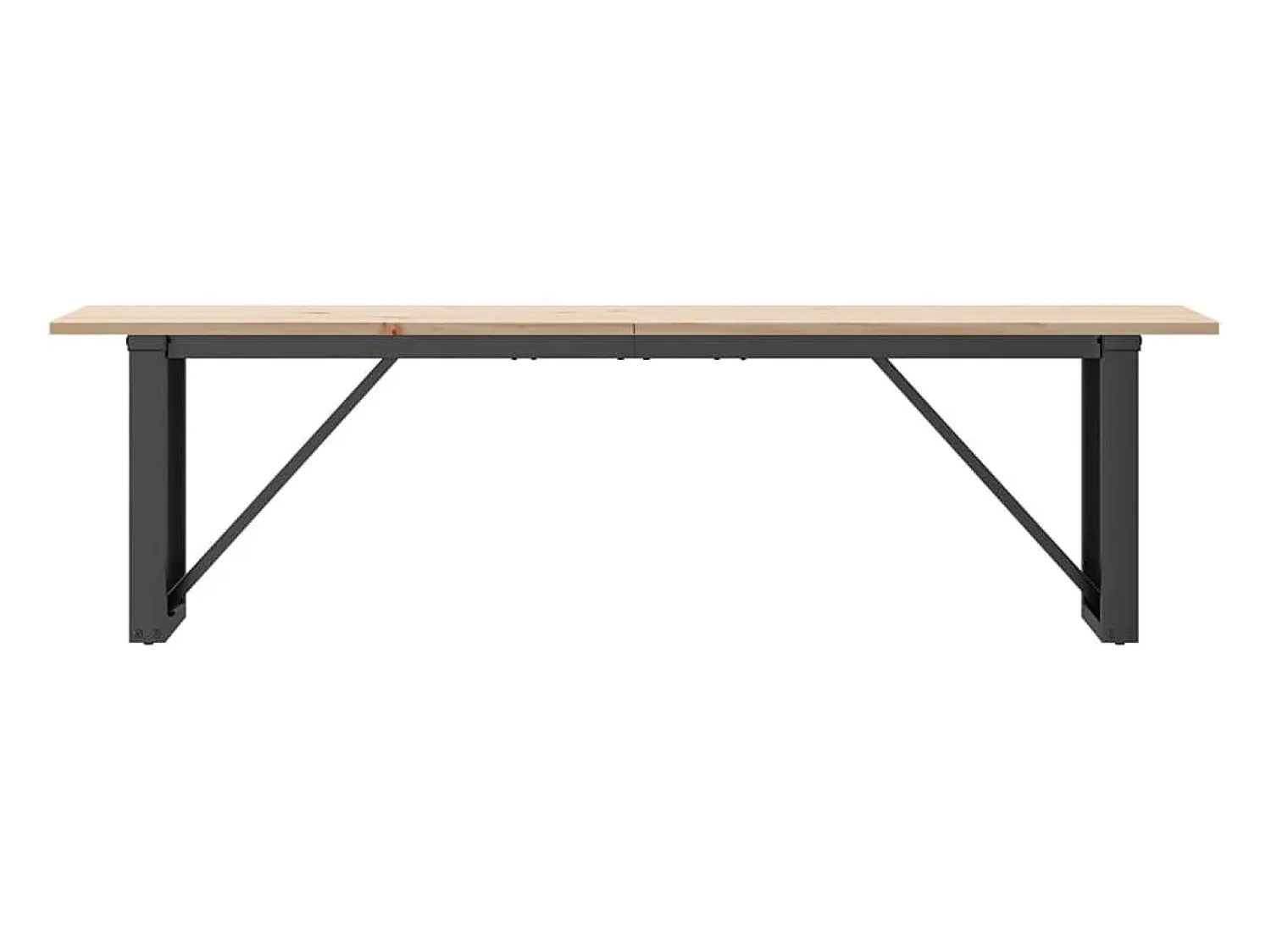 Mesa De Centro* Mesa de centro estrutura em O 160x40x45cm pinho e ferro fundido PT830652 Castanho
