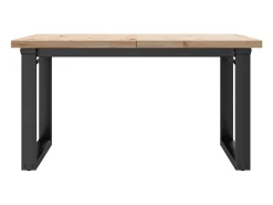 Mesa De Centro* Mesa de centro estrutura em O 90x90x45,5 cm pinho/ferro fundido PT314594 Castanho