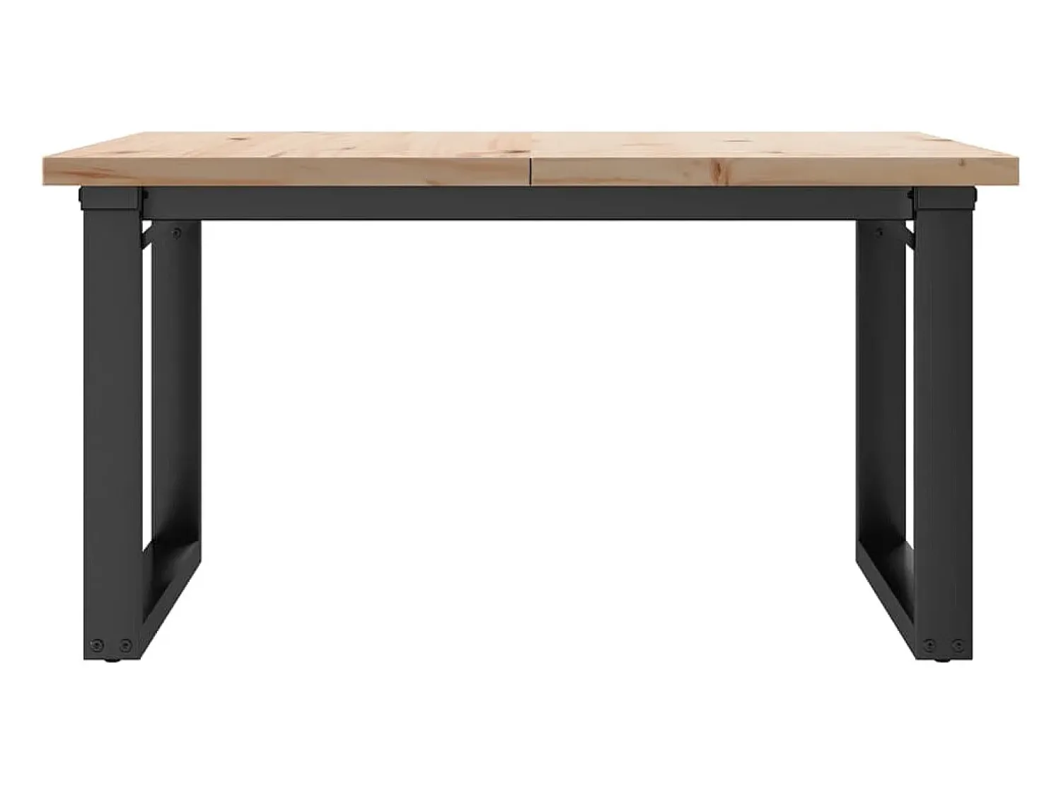 Mesa De Centro* Mesa de centro estrutura em O 90x90x45,5 cm pinho/ferro fundido PT314594 Castanho