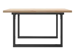 Mesa De Centro* Mesa de centro estrutura em O 90x90x45,5 cm pinho/ferro fundido PT314594 Castanho