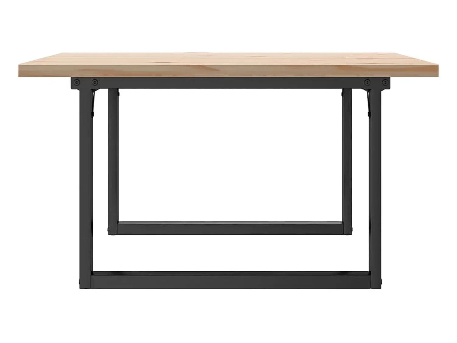 Mesa De Centro* Mesa de centro estrutura em O 90x90x45,5 cm pinho/ferro fundido PT314594 Castanho