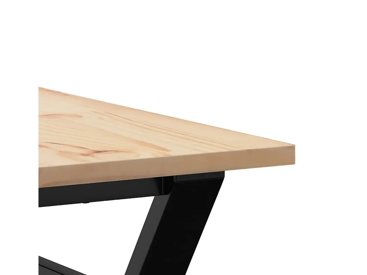 Mesa De Centro*vidaxl Mesa de centro estrutura em Y 90x90x45 cm pinho e aço Castanho