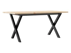 Mesa De Centro*vidaxl Mesa de centro estrutura em X 90x40x45 cm pinho e aço Castanho