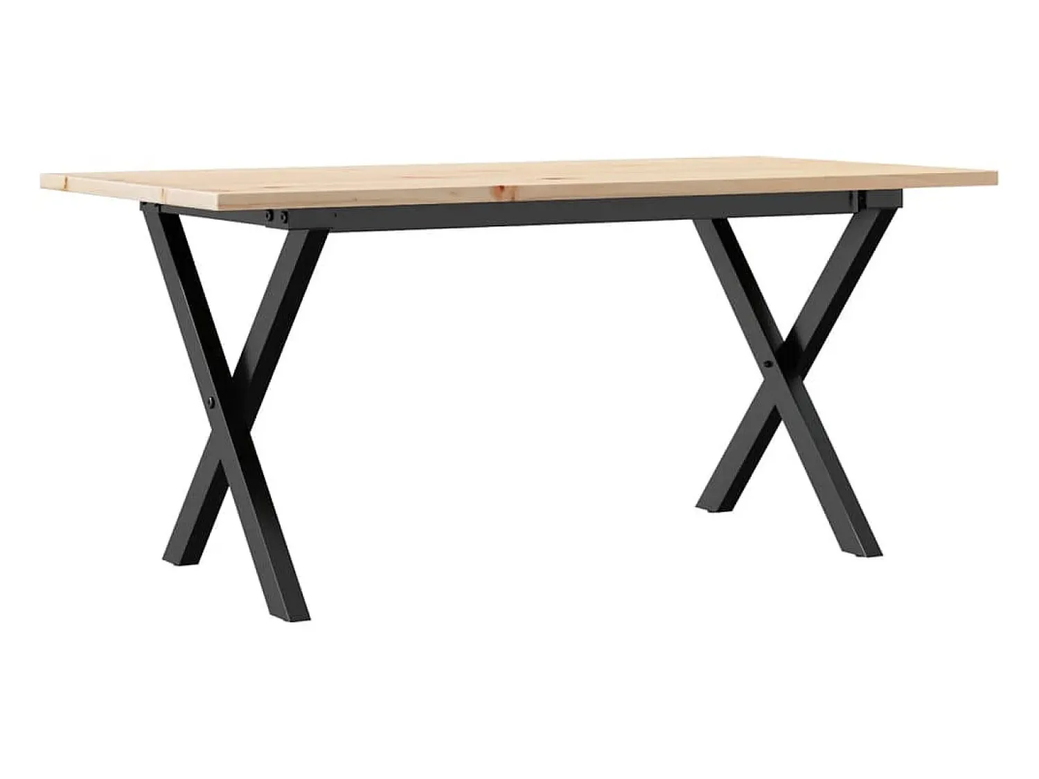 Mesa De Centro*vidaxl Mesa de centro estrutura em X 90x40x45 cm pinho e aço Castanho