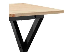 Mesa De Centro*vidaxl Mesa de centro estrutura em X 90x40x45 cm pinho e aço Castanho