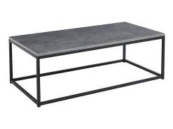 Mesa De Centro*Meublorama Mesa de centro EWING com efeito de pedra cinza, ideal para uma sala de estar única Cinzento