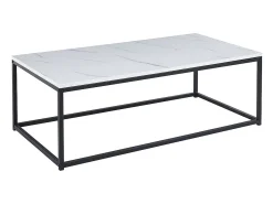 Mesa De Centro*Meublorama Mesa de centro EWING com efeito de mármore , ideal para uma sala de estar única. Branco
