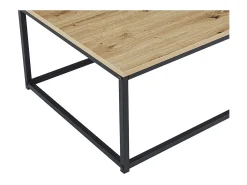 Mesa De Centro*Meublorama Mesa de centro EWING em carvalho envelhecido, ideal para uma sala de estar única. Castanho