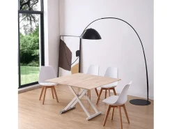 Mesa De Centro|duehome Mesa de centro extensível Katia Cinzento