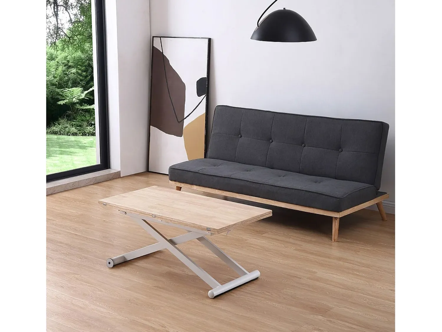 Mesa De Centro|duehome Mesa de centro extensível Katia Cinzento