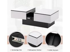Online Merax Mesa de centro extensível - Madeira MDF - Estilo moderno - para sala, escritório - Branco