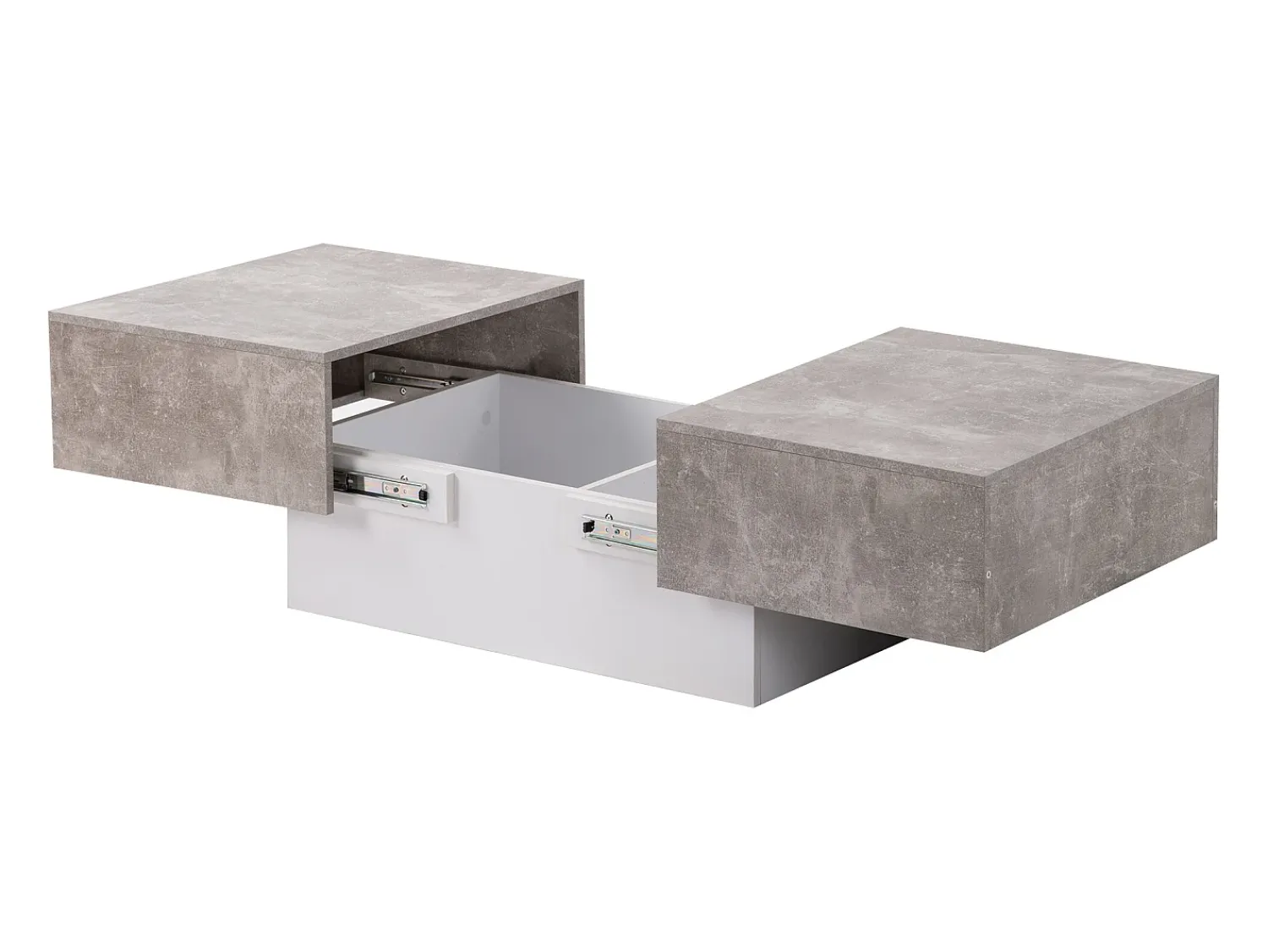 Merax Mesa de centro extensível - Madeira MDF - Estilo moderno - para sala, escritório - Cinza^ Mesa De Centro