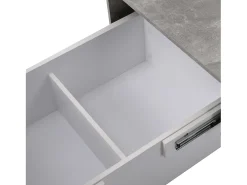 Merax Mesa de centro extensível - Madeira MDF - Estilo moderno - para sala, escritório - Cinza^ Mesa De Centro