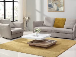 Mesa De Centro*Vente-unique Mesa de centro FAUSTO - Tampo giratório - MDF lacado bicolor Natural claro / Branco