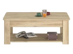 Mesa De Centro| Mesa de centro fixa City carvalho Kronberg 110x43x63 cm Moderna Castanho