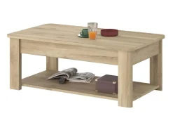 Mesa De Centro| Mesa de centro fixa City carvalho Kronberg 110x43x63 cm Moderna Castanho