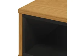 Best vidaxl Mesa de centro FLAM 100x50x32,5 cm madeira de pinho maciça Natural claro