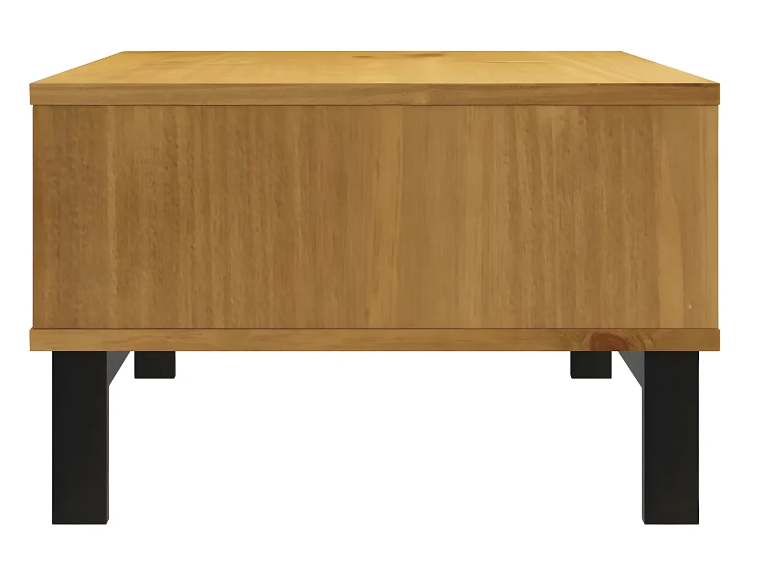 New Mesa de centro FLAM 100x50x32,5 cm madeira de pinho maciça PT309820 Castanho