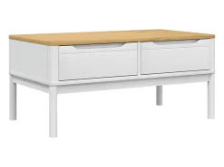 vidaxl Mesa de centro FLORO 99x55,5x45 cm madeira pinho maciça^ Mesa De Centro