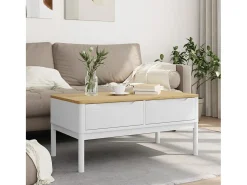 Mesa de centro FLORO 99x55,5x45 cm madeira pinho maciça PT800171^ Mesa De Centro