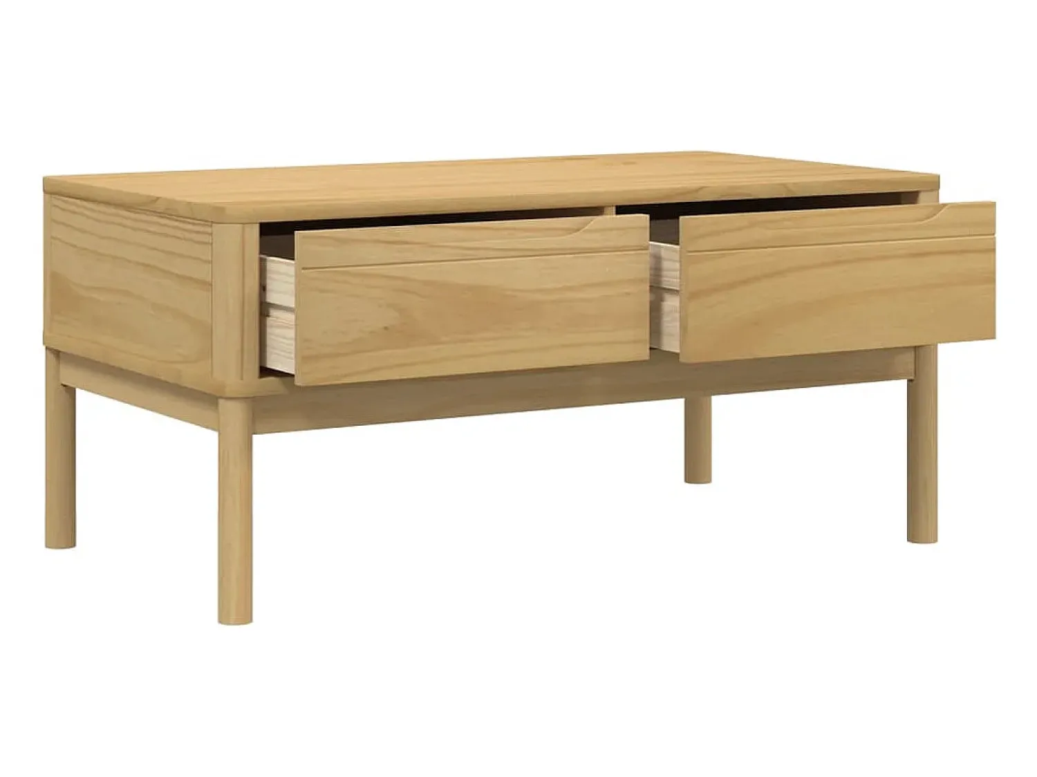 Mesa De Centro*vidaxl Mesa de centro FLORO 99x55,5x45 cm pinho maciço castanho mel Natural claro