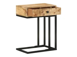 Mesa De Centro* Mesa de centro formato em U 45x30x61 cm mangueira maciça PT942396 Castanho