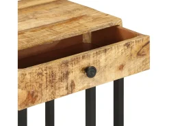 Mesa De Centro* Mesa de centro formato em U 45x30x61 cm mangueira maciça PT942396 Castanho