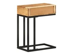 Best Mesa de centro formato em U 45x30x61 cm madeira de acácia maciça PT709411 Castanho