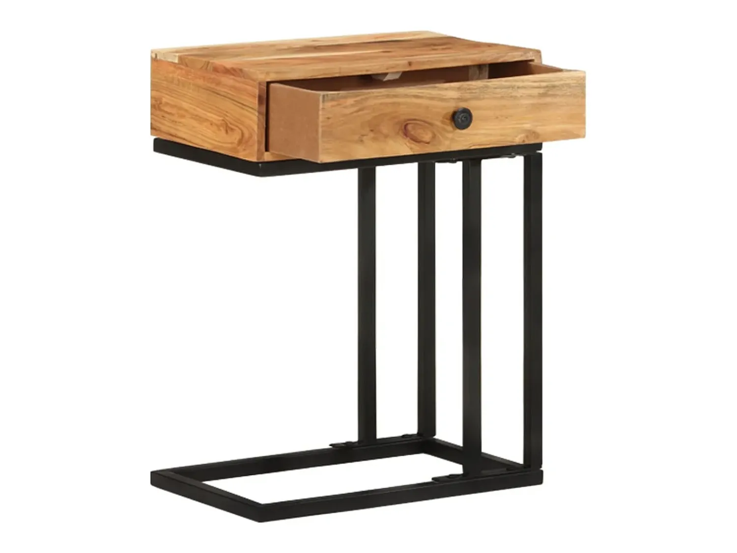 Best Mesa de centro formato em U 45x30x61 cm madeira de acácia maciça PT709411 Castanho