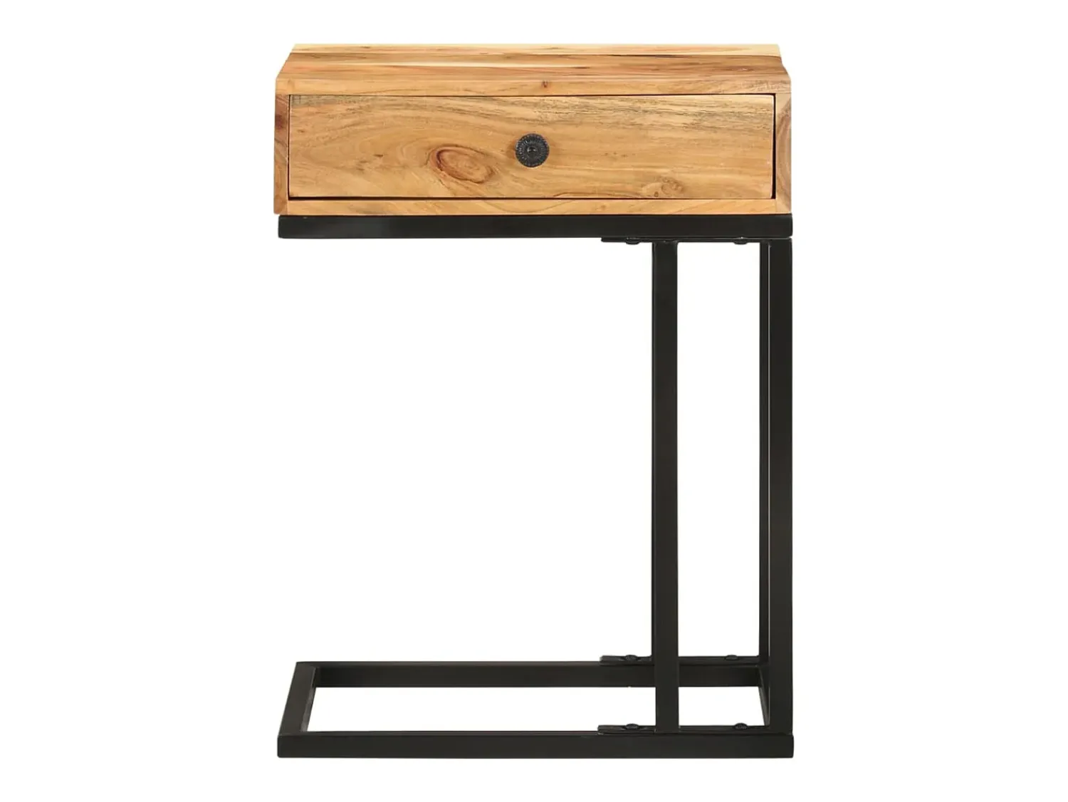 Best Mesa de centro formato em U 45x30x61 cm madeira de acácia maciça PT709411 Castanho